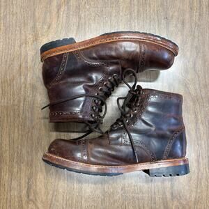 Wilcox Boots Womens 8 Brown Leather Goodyear Welt Cap Toe Lace Up Outdoor